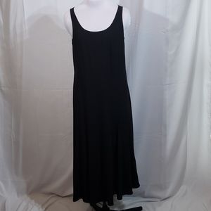 NWT Eileen Fisher Black Silk Tank Dress Small